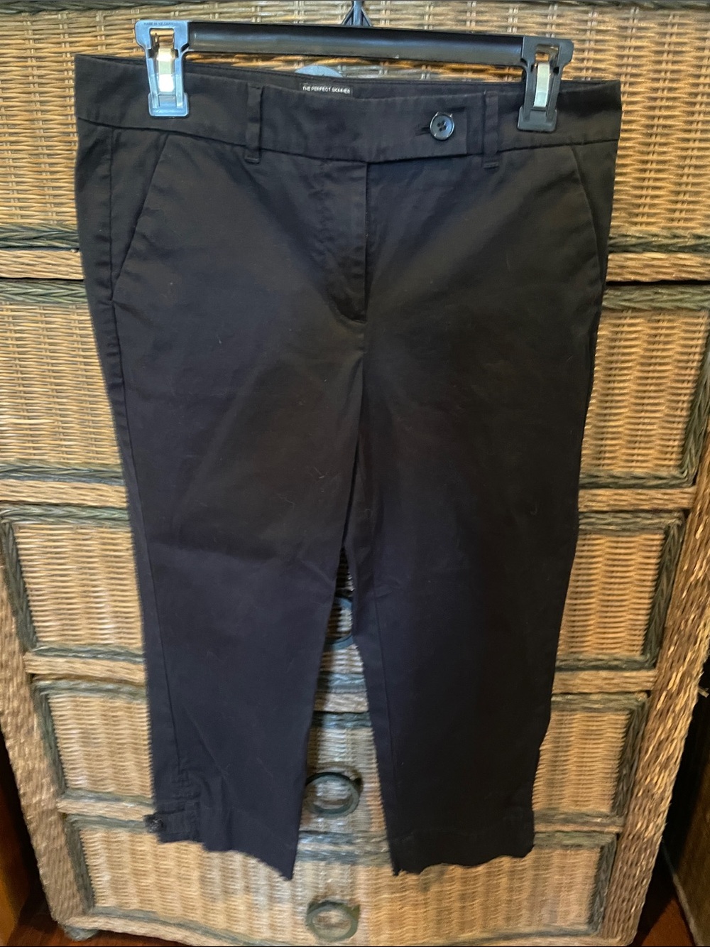 Talbots Black Straight-Leg Skimmer Chinos